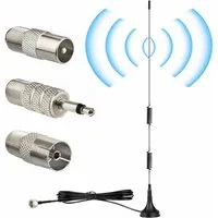 Bolwins O56C DAB UKW FM Radio Antenne 3m Kabel & Magnetfuß für Digitales Radio Innenantenne (FM (UKW), für für Innenbereich, Verstärkung: 7 dB), FM-Dipolantenne Signalverstärkung Einfache Installation