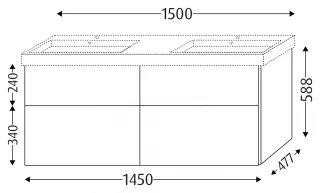 Sanipa Waschtischunterbau mit Auszügen 3way BR50785