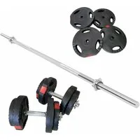 GORILLA SPORTS Langhantel Langhantelset Kunststoff Gripper Set