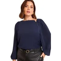 Friends Like These Langarmbluse Friends Like These Langärmelige Bluse, Curve (1-tlg)