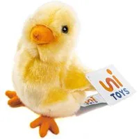 Uni-Toys Kuscheltier Küken gelb - 13 cm (Höhe) - Plüsch-Huhn, Henne, Vogel - Plüschtier, zu 100 % recyceltes Füllmaterial