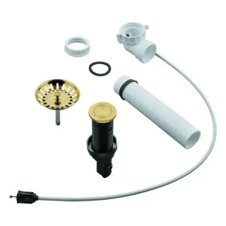 GROHE Zugstangen-Ablaufgarnitur 40986 Push-Exzenter f. Spülen cool sunrise geb, 40986GN0 40986GN0