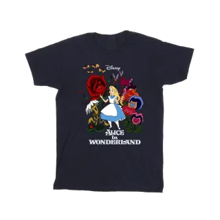 Disney - "Alice In Wonderland Flowers" T-Shirt für Herren (Marineblau)
