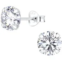 ALEXANDER YORK Paar Ohrstecker ZIRKONIA 7 mm, 2-tlg., 925 Sterling Silber