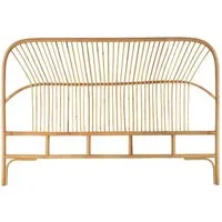 Tikamoon Massivholzbett Kopfteil für Bett aus Rattan 160 cm Schlafzimmer Doppelbett Kopf (1-tlg)