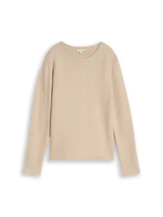 Tom Tailor - Strickpullover aus Baumwolle gravel beige melange - Gr. - XL