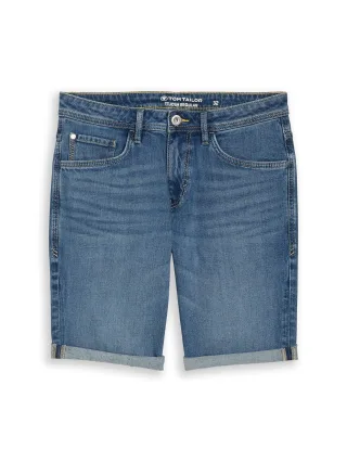 Tom Tailor - TTJOSH REGULAR SLIM Jeans Shorts mid stone bright blue denim - Gr. - 33