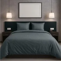TRAUMSCHLAF Bettwäsche Stripe, Mako Satin, 3 teilig, hochwertige Satin Bettwäsche