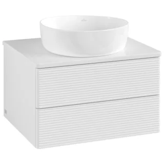 Villeroy und Boch Antao Waschtisch-Unterschrank K18110GF 60x36x50cm, Waschbeckenplattenfarbe Lack, glossy white lacquer
