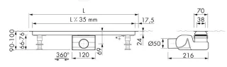 ESS XS-line Rohbauset 110 cm, XS-ROH-1100 XS-ROH-1100