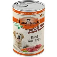 LANDFLEISCH Classic Rind mit Reis & Gartengemüse extra mager 400 g - 6 Stück, für: Hund