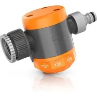 Brandson Bewässerungssteuerung Bewässerungsuhr, Wasserzeitschaltuhr, automatisch, Timer 15 - 120 Min., (Set, 2-tlg., inkl. 1/2" Adapter (3/4"1/2", Schnellverschluss), Bewässerungssystem, einfache manuelle Bewässerung
