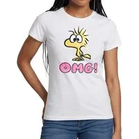 Spreadshirt T-Shirt Peanuts Woodstock OMG Oh Mein Gott Frauen T-Shirt (1-tlg)