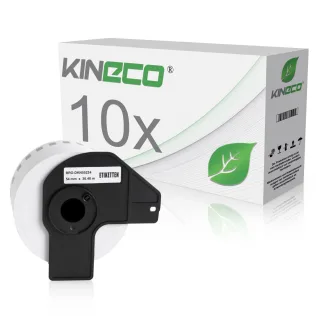 10x Etiketten kompatibel zu Brother DK-N55224, 54mm x 30.48m