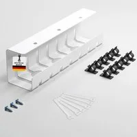 Albatros International Kabelkanal Albatros Kabelkanal für Schreibtisch Set A (Weiss), Kabelschacht oder Kabelwanne für beste Kabelorganisation