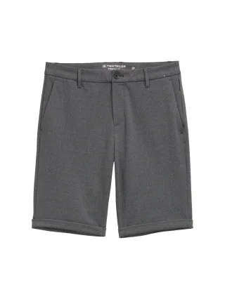 Tom Tailor - Regular Fit Chino Shorts black white birds eye - Gr. - 33