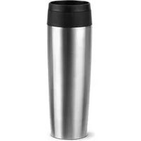 Emsa Thermobecher Travel Mug Classic, mit 360°-Trinköffnung, auslaufsicher, rutschfest, Edelstahl, Kunststoff, Silikon, 4h heiß, 8h kalt - 360 ml / 6h heiß, 12h kalt - 500 ml, 100% dicht