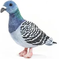 Uni-Toys Kuscheltier Taube blau - 20 cm (Höhe) - Plüsch-Vogel - Plüschtier, zu 100 % recyceltes Füllmaterial