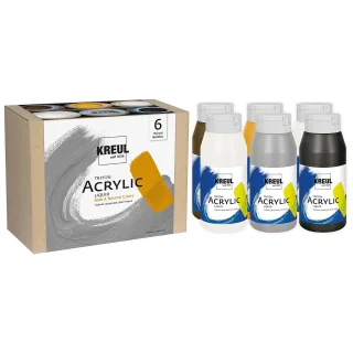 Kreul Triton Acrylfarben "Natural", 6x 750 ml