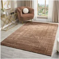 Vimoda Teppich Wohnzimmer neues premium Designteppich modern, Rechteckig, Höhe: 11 mm, Teppich Wohnzimmer 3D effekt Boho Einfarbig hoch-tief Bordüre