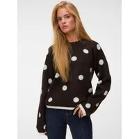 Vero Moda Rundhalspullover VMLIV LS KNIT EXP EXP Kunstfaser