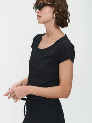 Jane Lushka - T shirt Sara easy wear Technical Jersey black - Gr. - XS