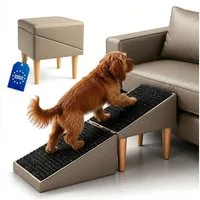 Outentin Haustiertreppe Hundetreppe klappbar mit Polster - Hunderampe Sofa Bett Katze (100 kg Belastbarkeit 2-in-1 Funktion 72x36x36 cm, 16 Farben, 1-St., Rutschfeste Oberfläche, Gelenkschonend, Pflegeleicht, Für Innenbereich)