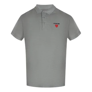 Love Moschino - Poloshirt für Herren, Baumwolle, kurzärmlig (Grau)