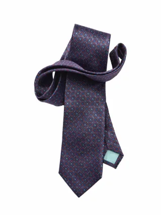Mey & Edlich Herren Kleine Kreise Krawatte Blau Obermaterial: 100 % Seide
