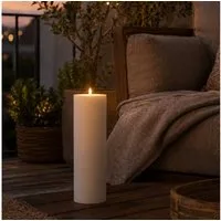 MARELIDA LED-Kerze XXL LED Kerze für Außen Outdoorkerze H: 37,5cm D: 10cm Timer Sensor