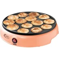 bestron Poffertjes-Maker APFM700, 800 W, 14 Mini-Pfannkuchen mit Antihaftbeschichtung
