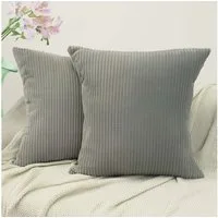 Amilian Dekokissen Sofakissen Couchkissen 2er Set - mit Füllung und Kissenbezug, weich, Hotelverschluss, formstabil