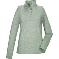 Killtec Langarmshirt KSW 121 WMN FLX SHRT Melange Funktionsshirt mit Stehkragen, Reißverschluss und Kinnschutz