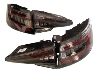 Original Audi BLACKLINE LED Rückleuchten Smoke Schwarz Set für Audi A4 B9 8W Limousine