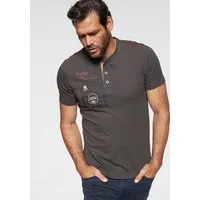 Man's World Henleyshirt Kurzarm, lässige Passform, bedruckt, Rundhals, casual