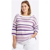 Sheego Strickpullover 3/4-Arm-Pullover 3/4-Arm Ajour