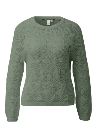 qs - Strickpullover olive - Gr. - M