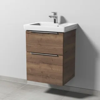 Sanipa 3way Waschtischunterbau zu Villeroy & Boch Subway 2.0 Waschtisch mit 2 Auszügen, Eiche-Tabak UM61050