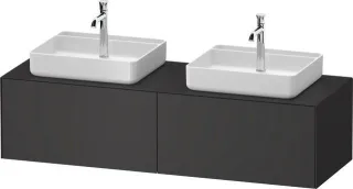 Duravit White Tulip Konsolenwaschtischunterbau wandhängend Graphit Seidenmatt 1300x550x408 mm - WT48 WT4865B58580010