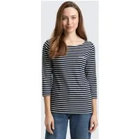 TOM TAILOR 3/4-Arm-Shirt T-Shirt (im Einserpack) Langarmshirt mit Streifenmuster