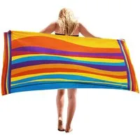 Diwzbyn Strandtuch 70x140 cm Strandlaken Strandhandtuch Mikrofaser Schnelltrocknend, (1-St), Leichtes, Sandfrei, Badetuch für Strand Schwimmen Sauna Camping