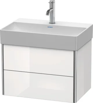 Duravit XSquare Waschtischunterbau wandhängend Schwarz Hochglanz 584x390x397 mm - XS416704040 XS416704040