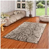 Pergamon Designteppich Designer Teppich Samba Schlangen Tiermuster, Rechteckig, Höhe: 13 mm