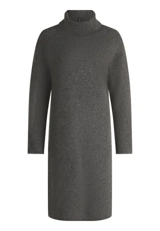 CARTOON - Rollkragen-Strickkleid grau - Gr. - 34