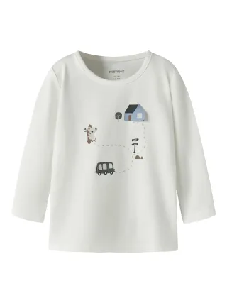NAME IT - NBMBENT LS TOP BOX Cloud Dancer - Gr. - 56