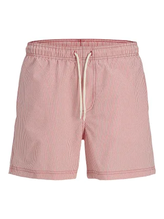JACK&JONES - JPSTMAUI OCEAN SEERSUCKER SWIM SHORTS LN True Red - Gr. - XL