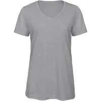 B&C V-Shirt Damen V-Neck Triblend T-Shirt