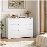 HOMECHO Kommode, Sideboard mit 6 Schubladen, Komodenschrank aus Holz