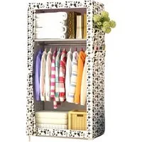 Jumpeak Stoffschrank stoff kleiderschrank,mit Überzug aus Vliesstoff,Kleiderstange Länge70*Breite45*Höhe160cm,Mehrere Farben,Oberer und unterer Stauraum
