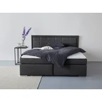 COLLECTION AB Boxbett ATHENA, Polsterbett wahlweise mit Bettkasten, Strukturstoff-Bezug (mit PUR-Schaumtopper (H2), Kaltschaumtopper (H3) oder Viscotopper (H4), Bonnell- oder Taschenfederkernmatratze H2,H3,H4, 140x200/180x200cm